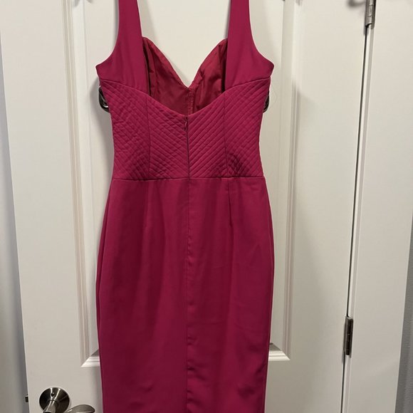 Nicholas Quilted MIDI Dress Pink US Size 4 - Picture 8 of 8